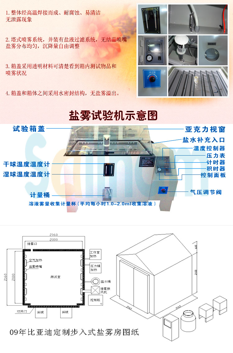 多功能鹽霧試驗(yàn)箱示意圖展示